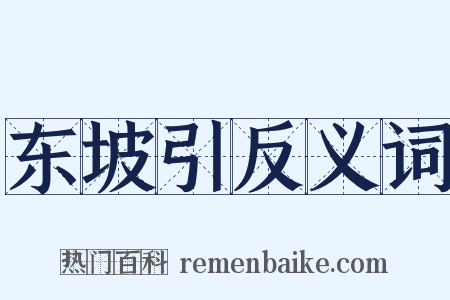 东坡引反义词是什么意思的图片